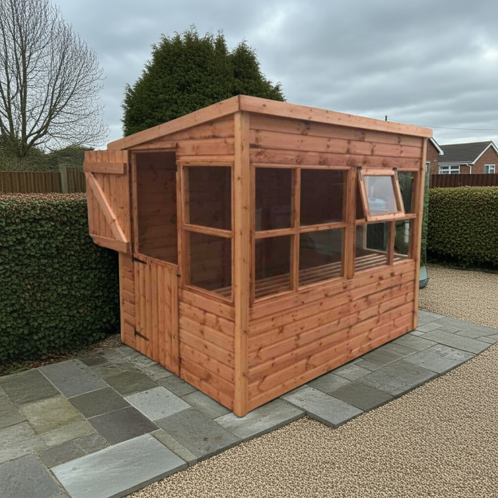 Pent Potting shed with stable door