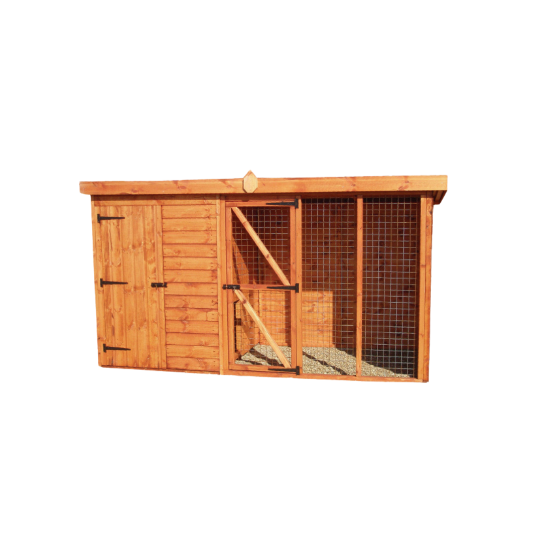 Pent Kennel and 8' Run
